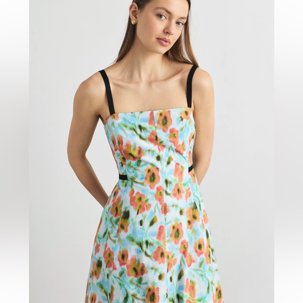 Tanya Taylor Tavia dress NWT sz 4 retails for $545 powder blue multi